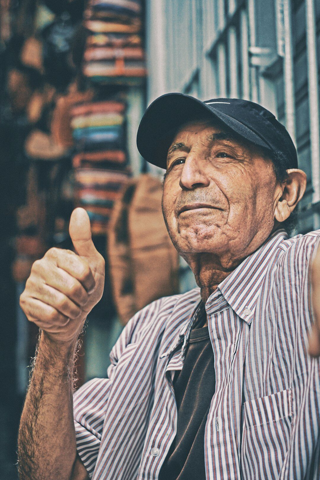 elderly man portrait street